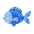 smiling blue minnow symbolizing preschool swimming lessons