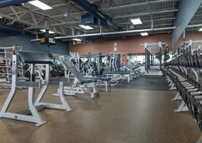 Free weight area at Workout Club in Manchester