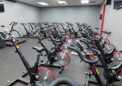 Indoor Cycling Room at Workout Club in Salem